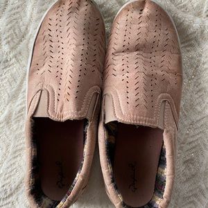 Blush slip ons